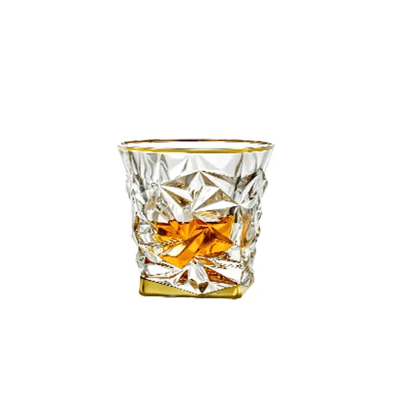 Crystal glass gold-painted whi - Wine Beer Pairing review and price