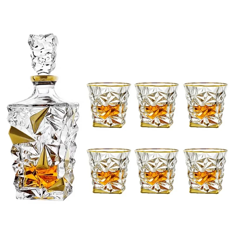 Crystal glass gold-painted whi - Wine Beer Pairing review and price